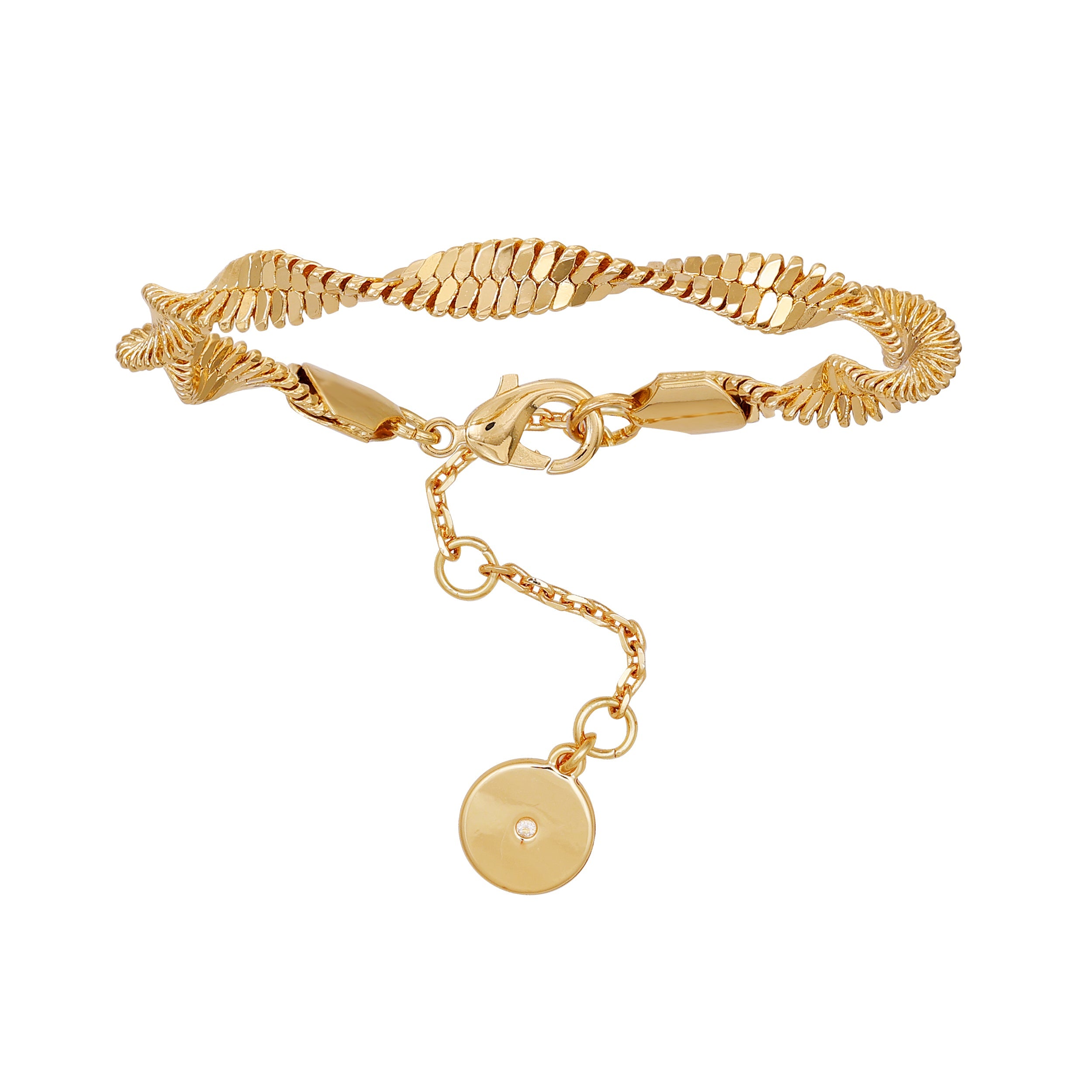 Goldtone Twisted Herringbone Chain Bracelet - Gold Tone - Vince Camuto