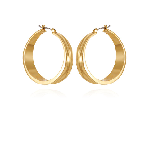Goldtone Organic Hoop Earrings - Vince Camuto