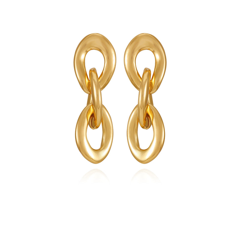 Goldtone Interlocked Link Drop Earrings - Gold Tone - Vince Camuto