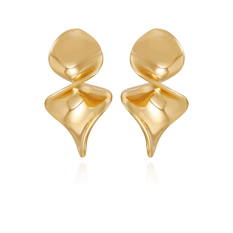 Goldtone Spiral Drop Earrings - Vince Camuto