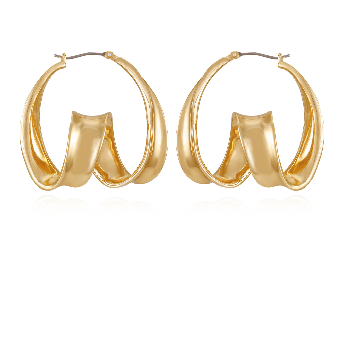 Goldtone Spiral Hoop Earrings - Vince Camuto