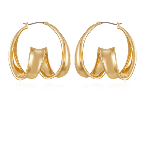 Goldtone Spiral Hoop Earrings - Vince Camuto
