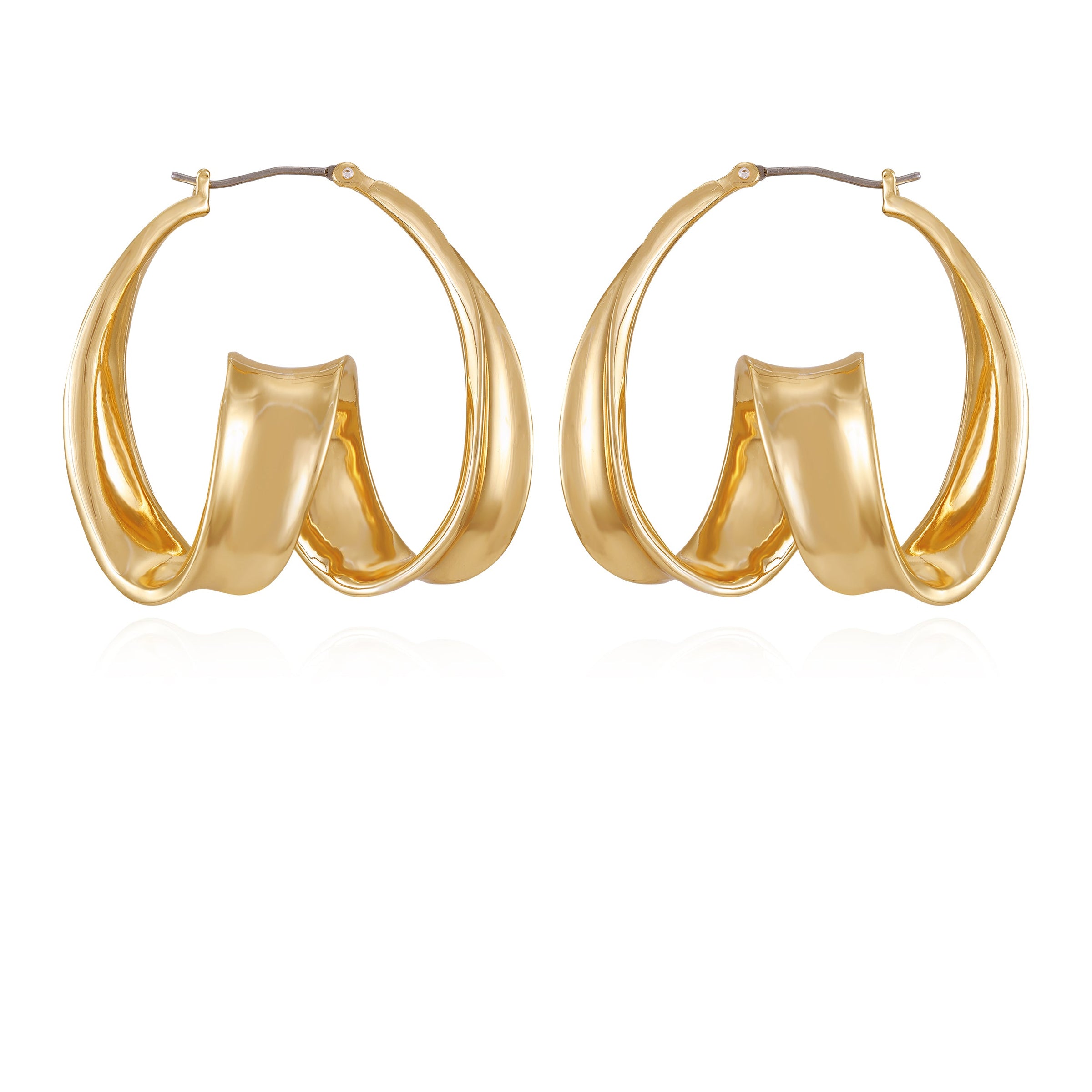 Goldtone Spiral Hoop Earrings - Gold Tone - Vince Camuto