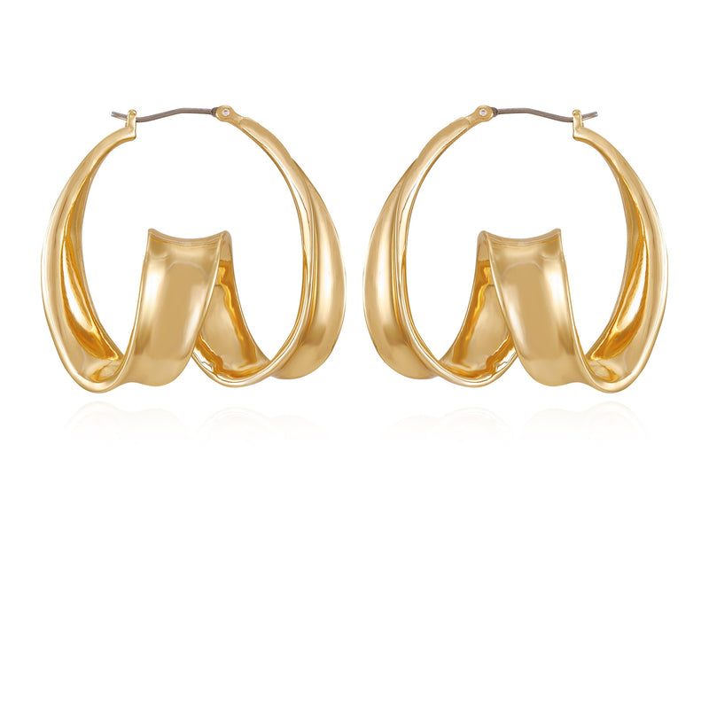 Goldtone Spiral Hoop Earrings - Gold Tone - Vince Camuto