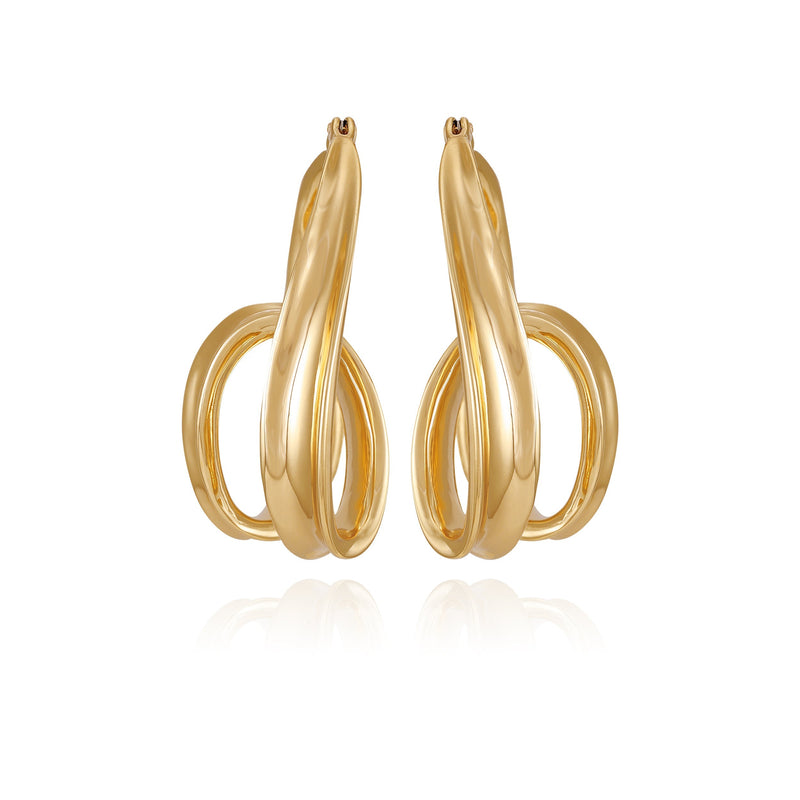 Goldtone Spiral Hoop Earrings - Gold Tone - Vince Camuto