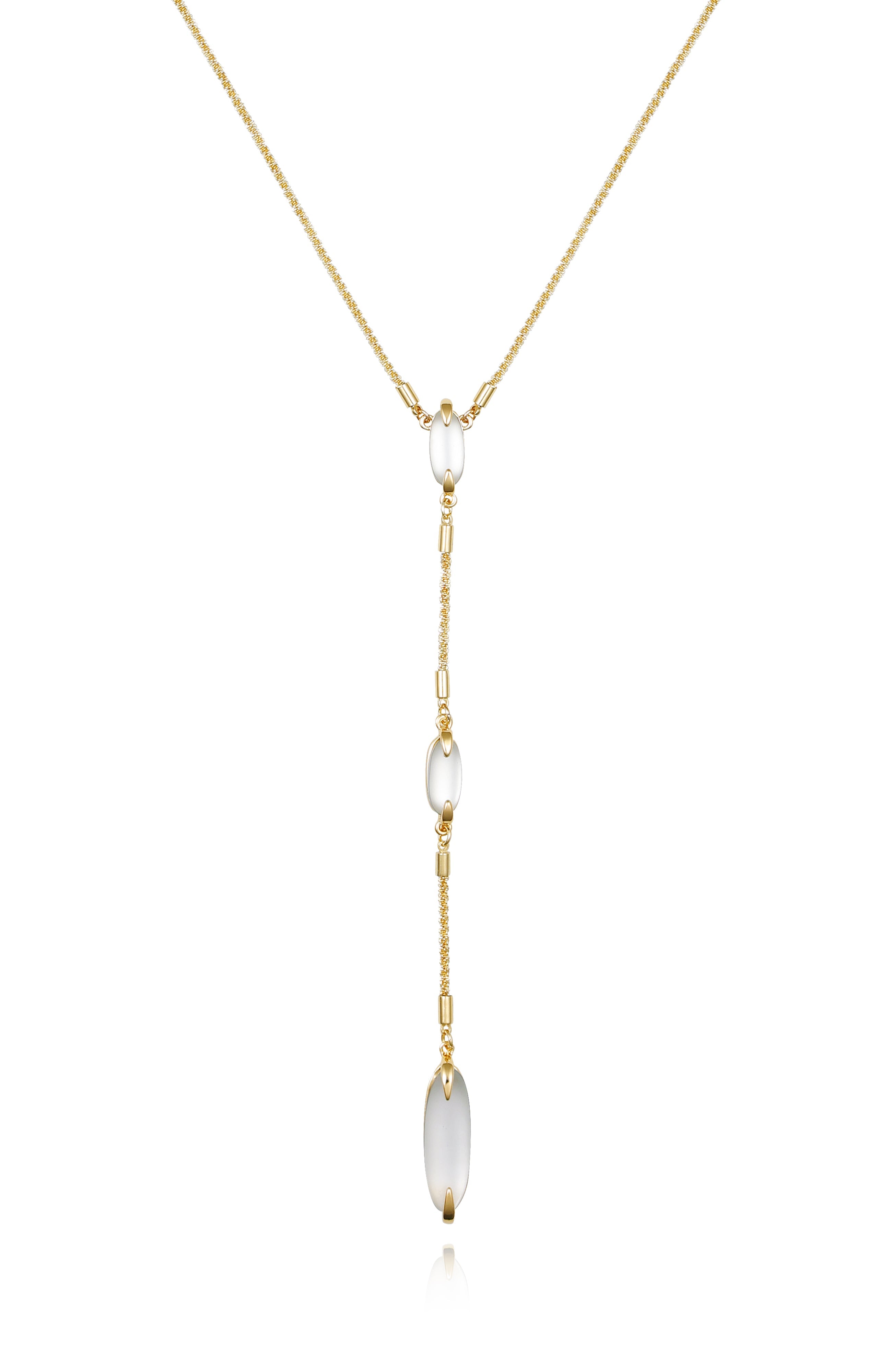 Long Goldtone & Stone Pendant Necklace - Gold Tone - Vince Camuto