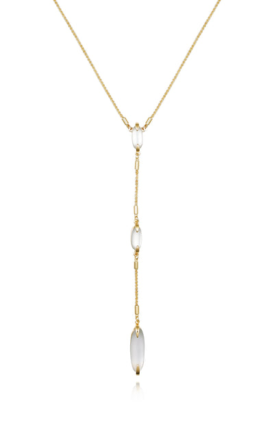 Long Goldtone & Stone Pendant Necklace - Gold Tone - Vince Camuto