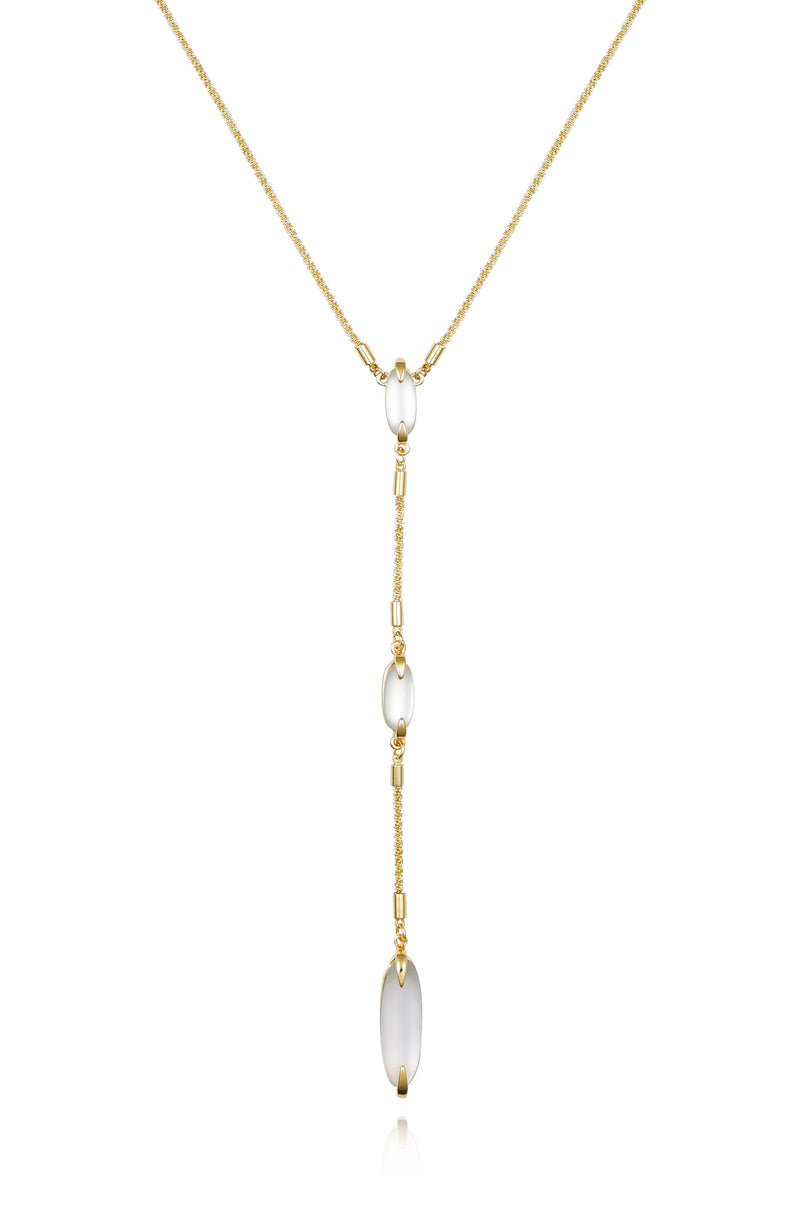 Long Goldtone & Stone Pendant Necklace - Gold Tone - Vince Camuto