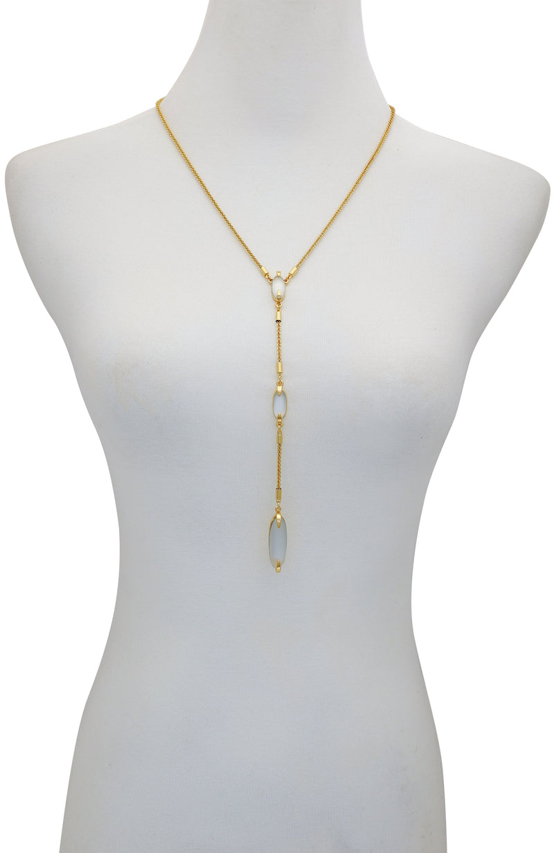 Long Goldtone & Stone Pendant Necklace - Gold Tone - Vince Camuto