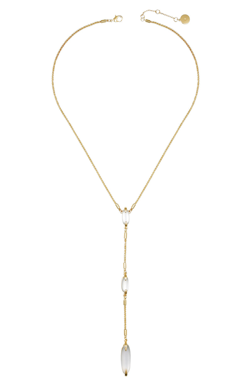 Long Goldtone & Stone Pendant Necklace - Gold Tone - Vince Camuto
