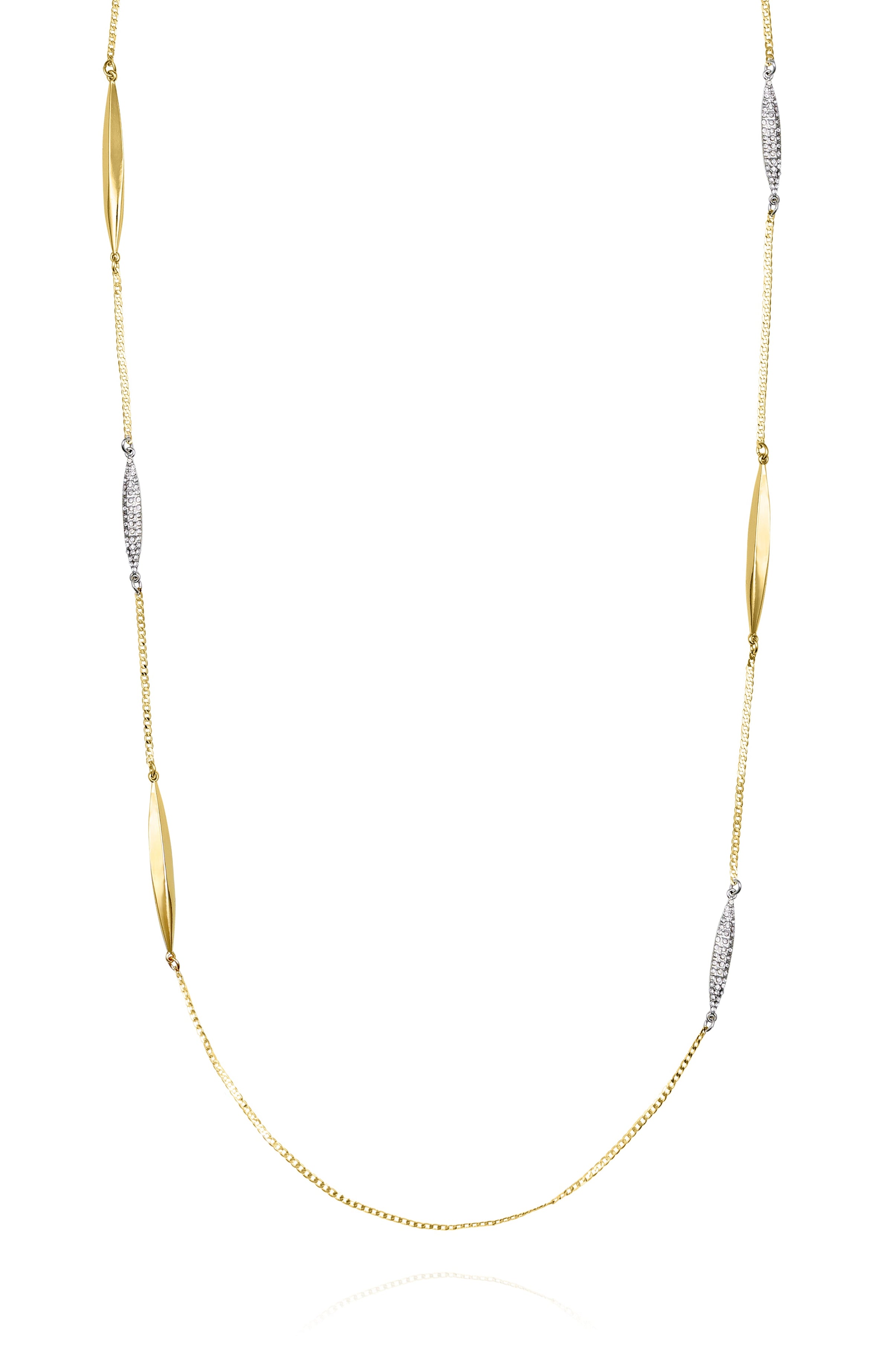 Two Tone Long Chain Necklace - Two Tone - Vince Camuto