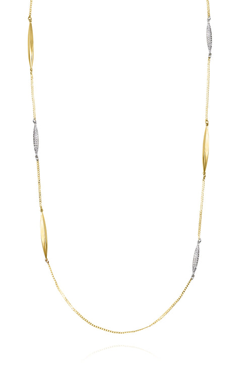 Two Tone Long Chain Necklace - Two Tone - Vince Camuto