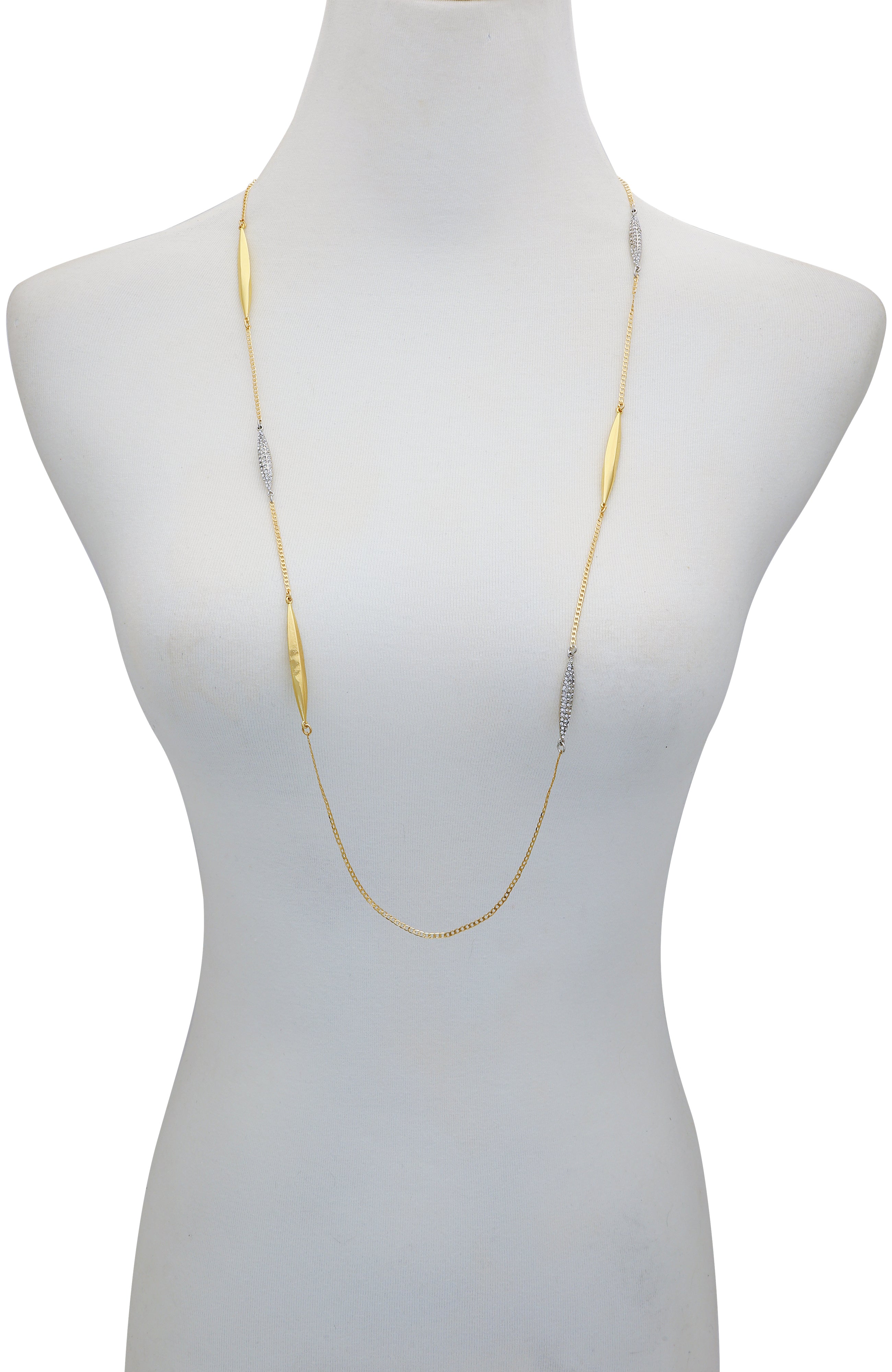 Two Tone Long Chain Necklace - Two Tone - Vince Camuto