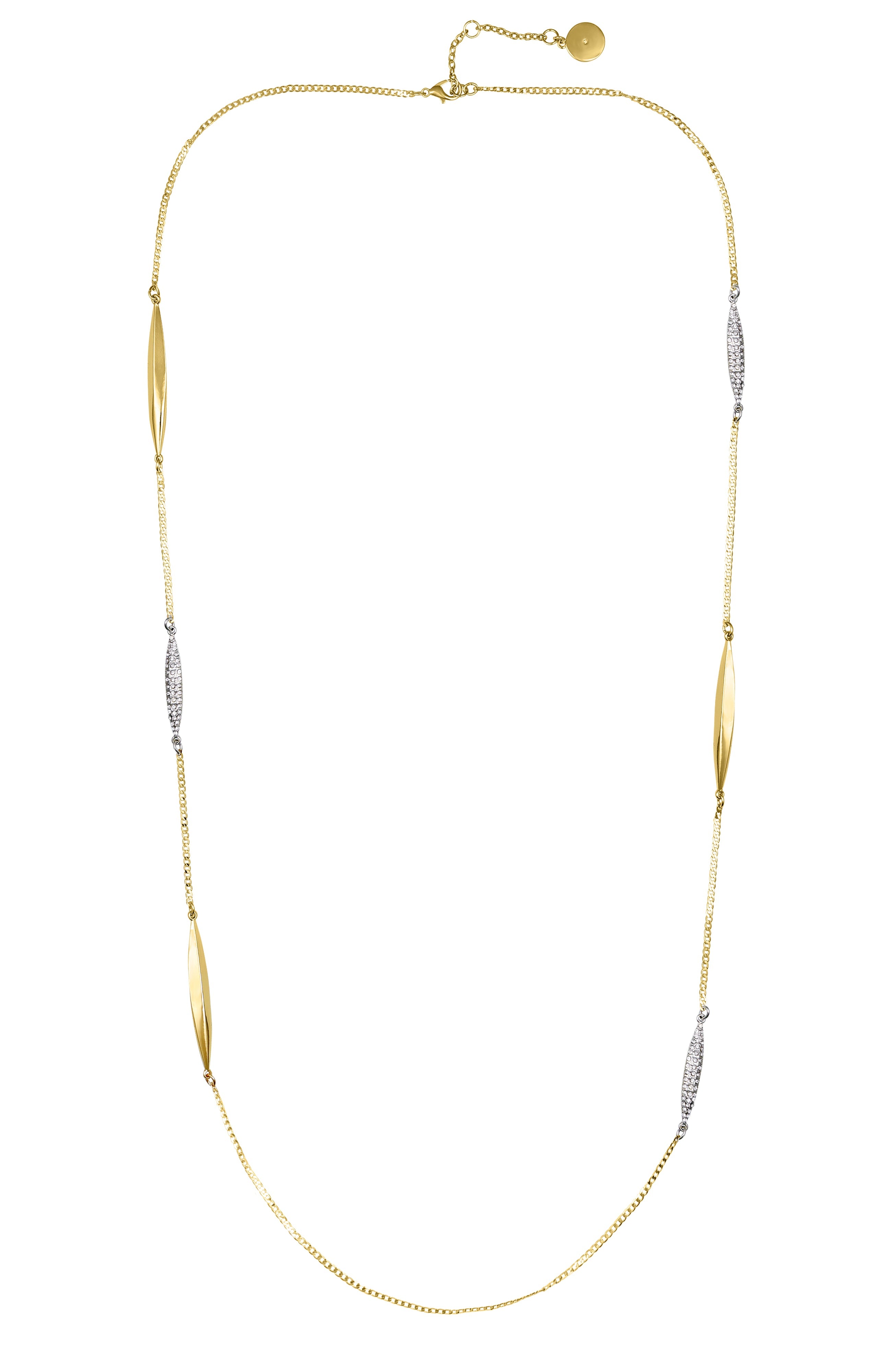 Two Tone Long Chain Necklace - Two Tone - Vince Camuto