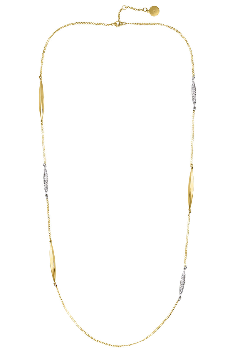 Two Tone Long Chain Necklace - Two Tone - Vince Camuto
