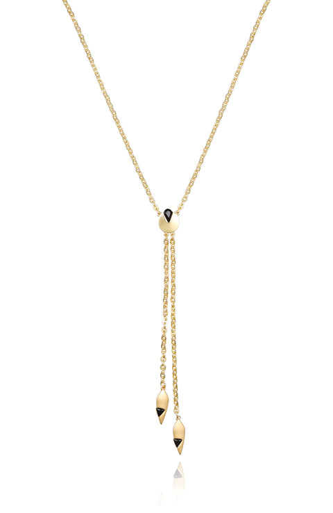 Goldtone & Black Drop Pendant Necklace - Gold Tone - Vince Camuto