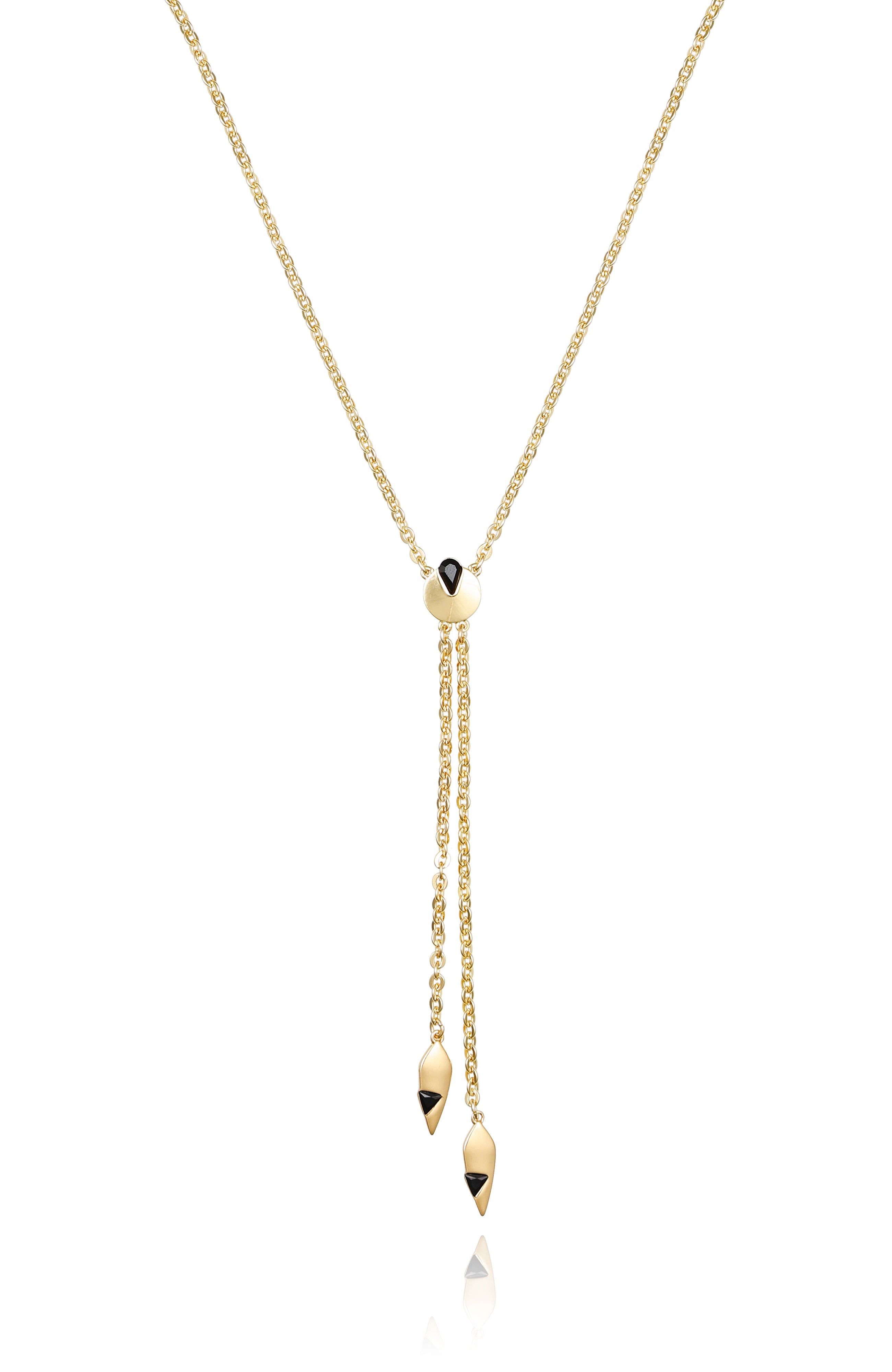 Goldtone & Black Drop Pendant Necklace - Gold Tone - Vince Camuto