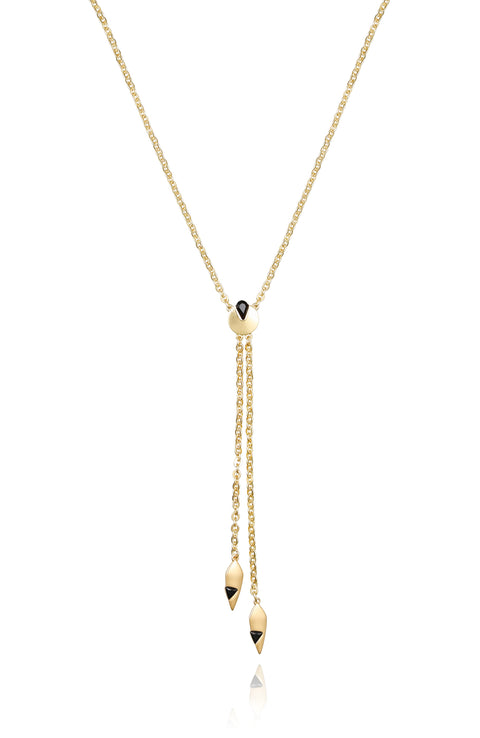 Goldtone & Black Drop Pendant Necklace - Gold Tone - Vince Camuto