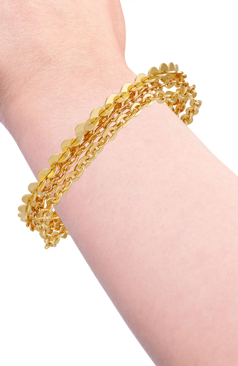 Multi Strand Goldtone Toggle Bracelet - Gold Tone - Vince Camuto