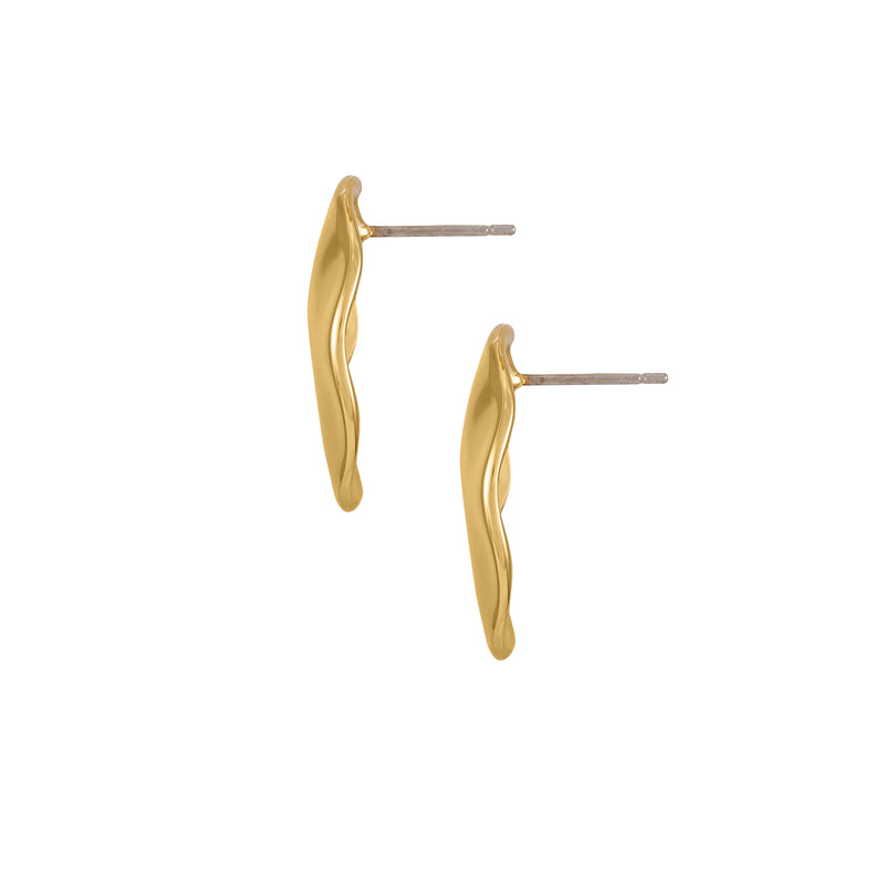 Goldtone Organic Round Button Earrings - Vince Camuto