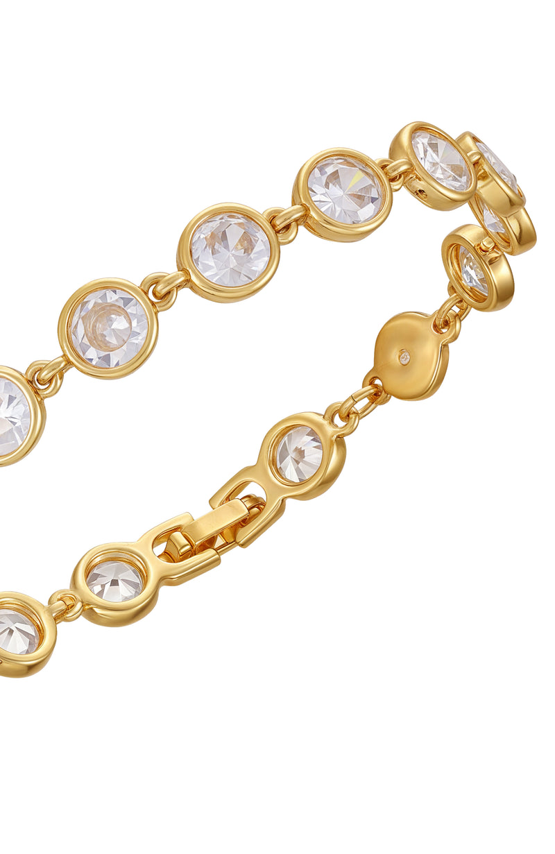 Gold Tone Cubic Zirconia Bezel Bracelet - Gold Tone - Vince Camuto