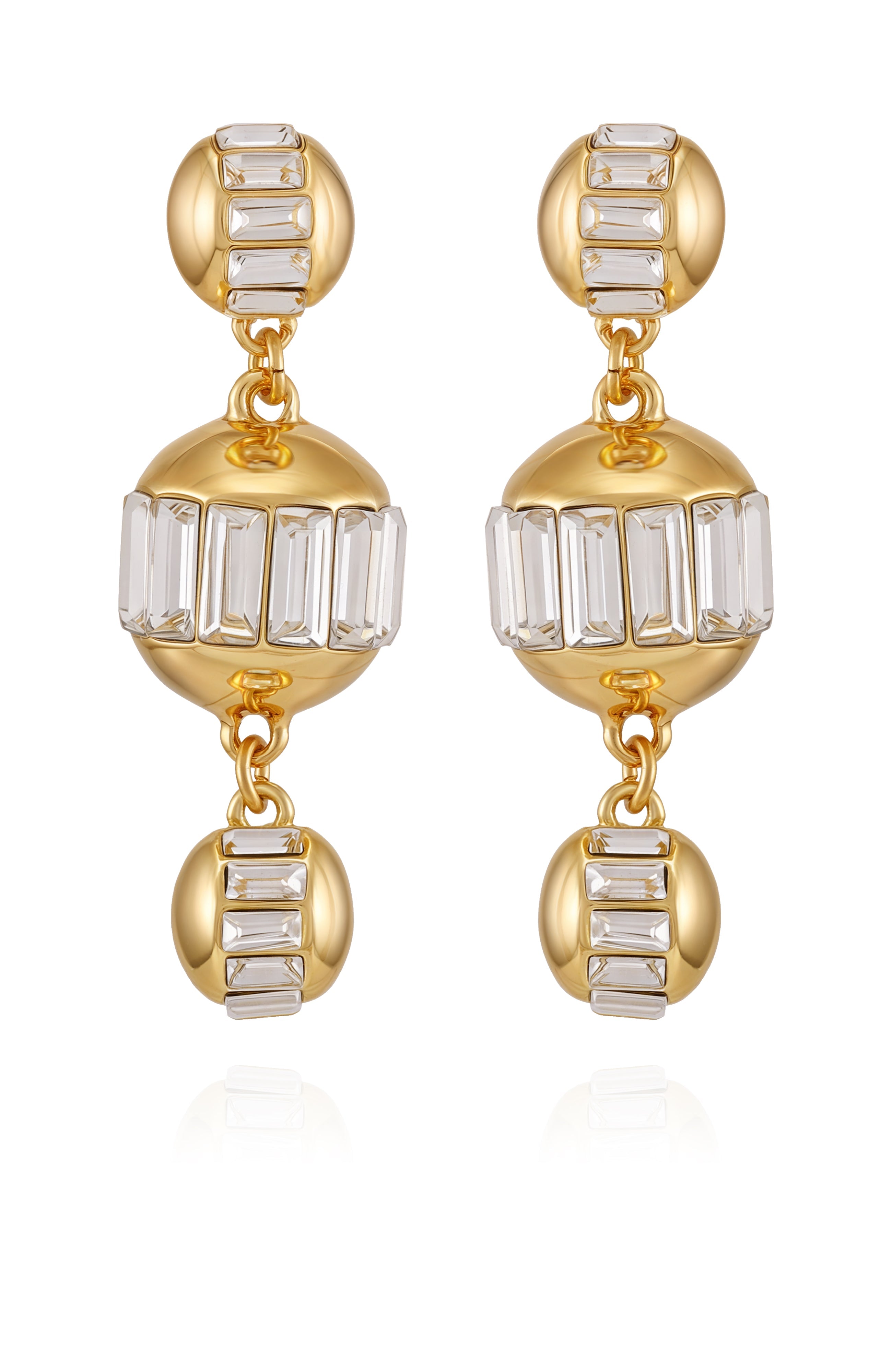 Goldtone Crystal Sphere Drop Earrings - Gold Tone - Vince Camuto