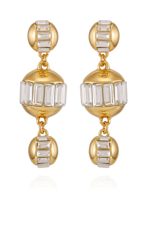 Goldtone Crystal Sphere Drop Earrings - Gold Tone - Vince Camuto
