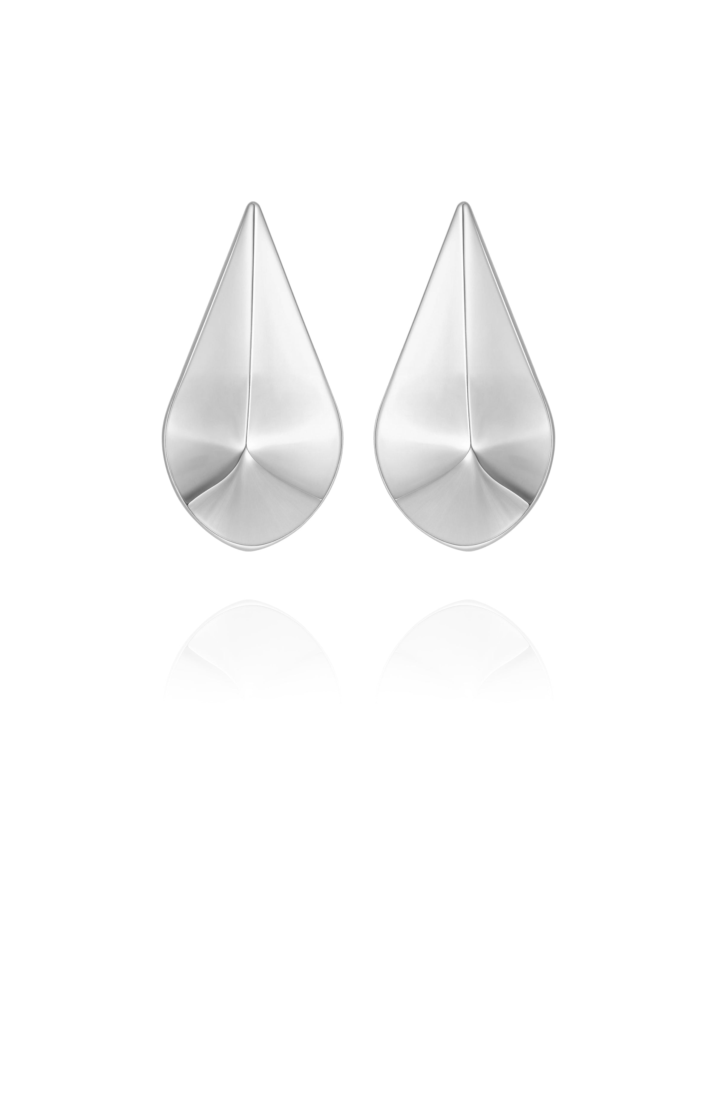 Chic Sculptural Dome Drop Earrings - Silver Tone - Vince Camuto