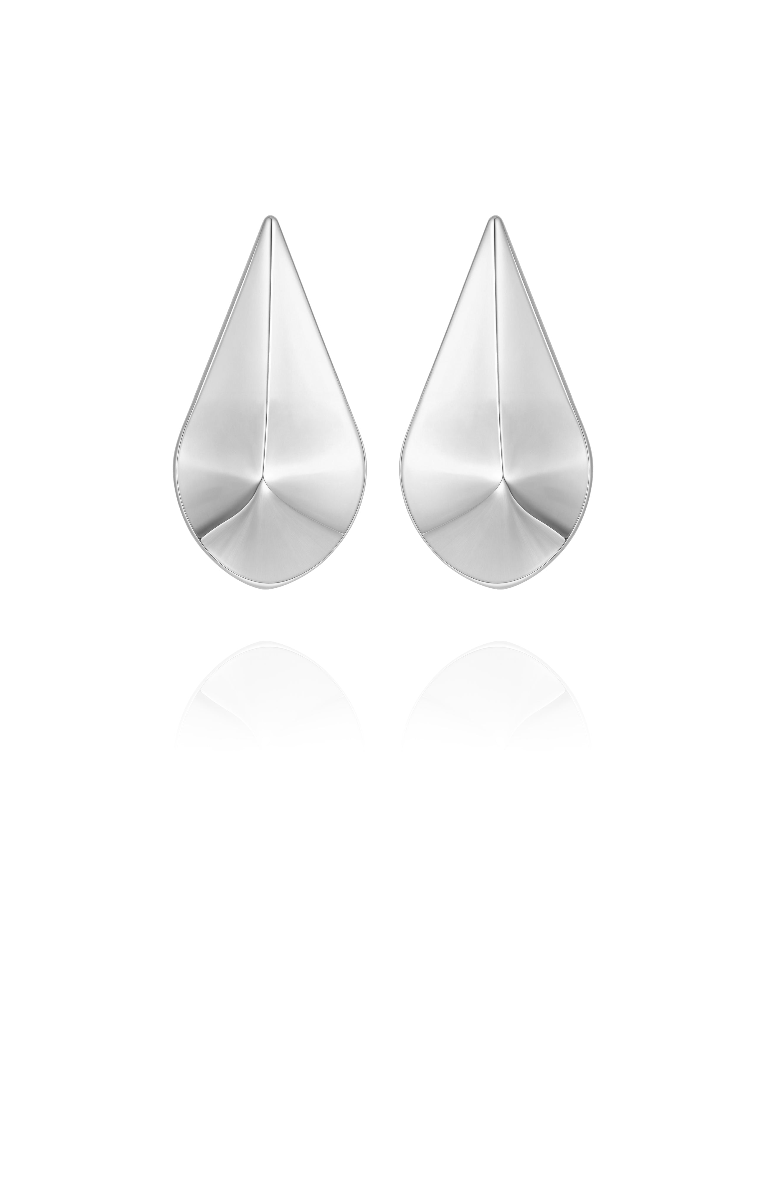 Chic Sculptural Dome Drop Earrings - Silver Tone - Vince Camuto