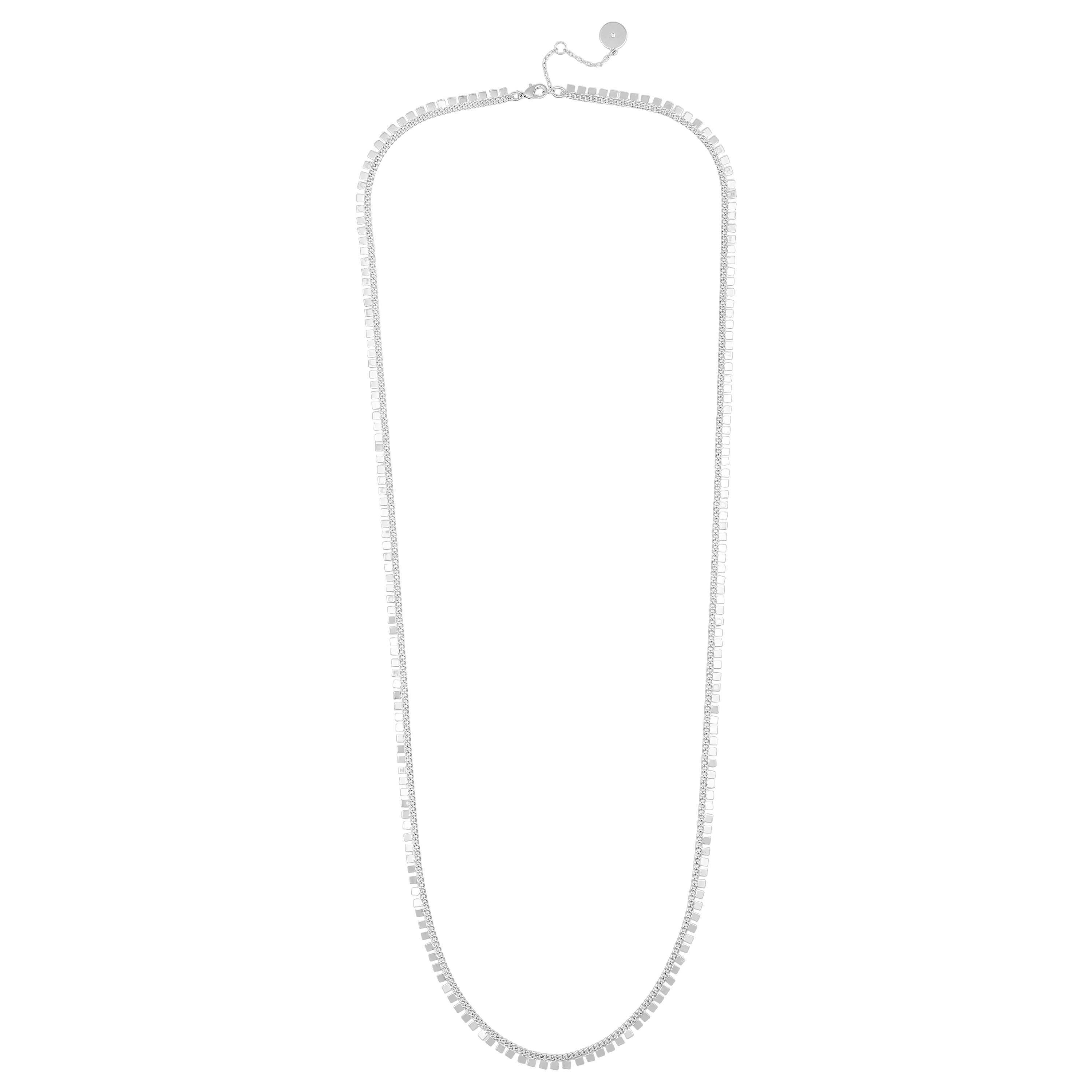 Geometric Chain Necklace - Silver Tone - Vince Camuto