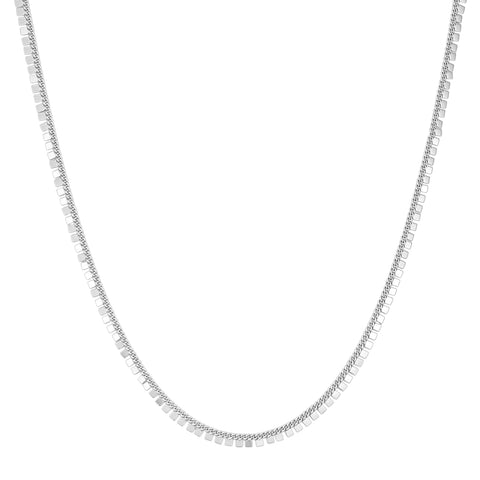 Geometric Chain Necklace - Silver Tone - Vince Camuto