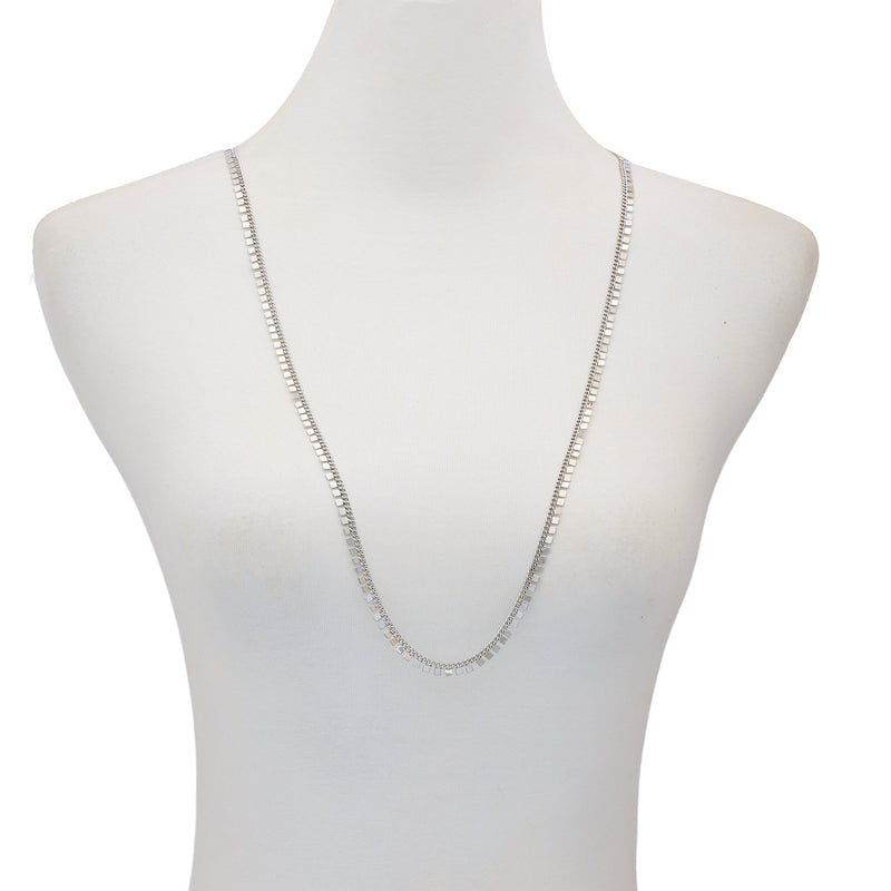 Geometric Chain Necklace - Silver Tone - Vince Camuto