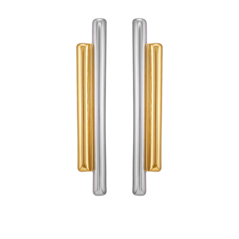 Two Tone Linear Earrings - Two Tone - Vince Camuto