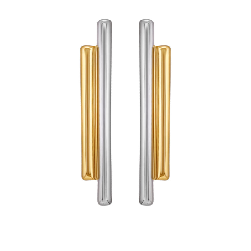Two Tone Linear Earrings - Two Tone - Vince Camuto