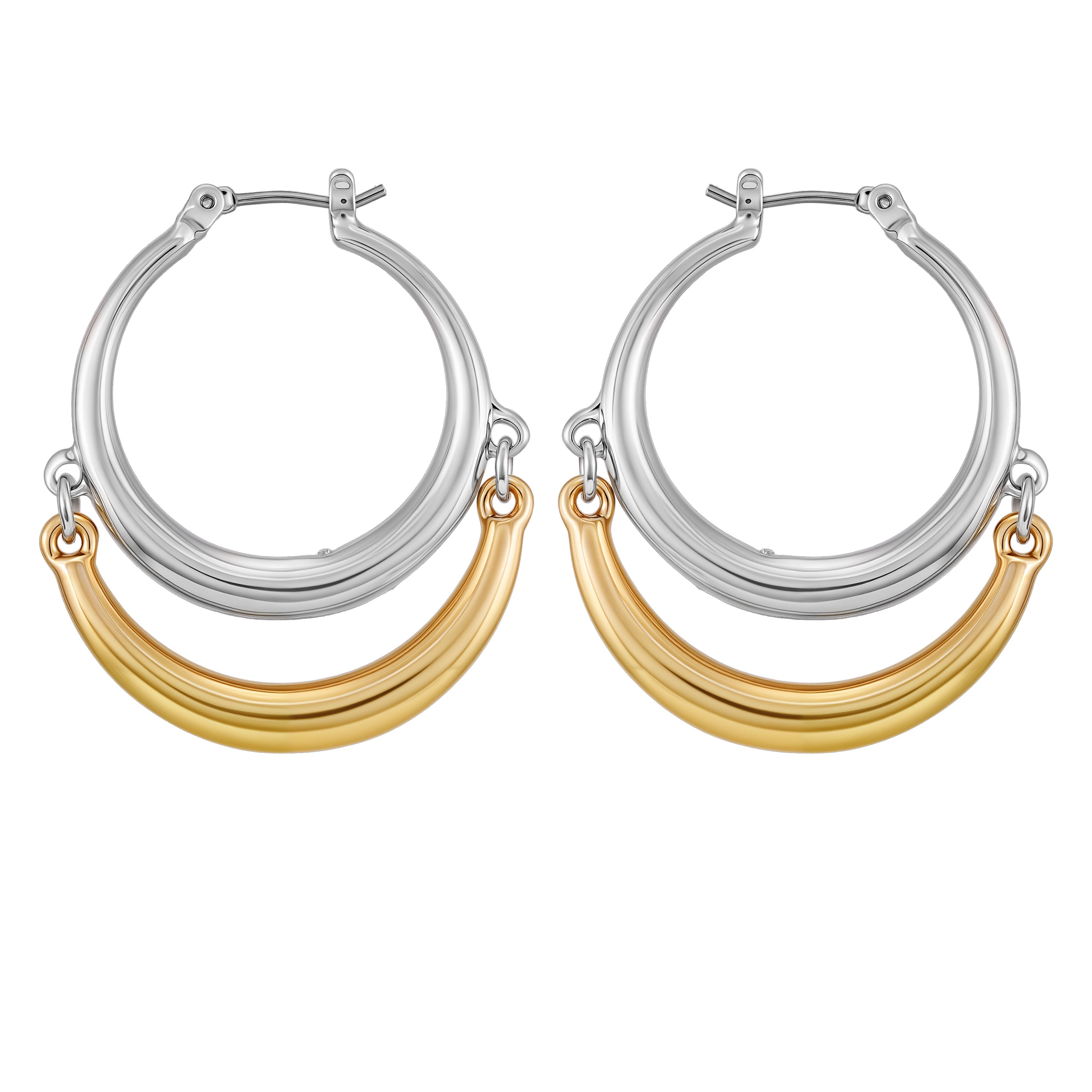 Two Tone Hoop Earrings - Two Tone - Vince Camuto