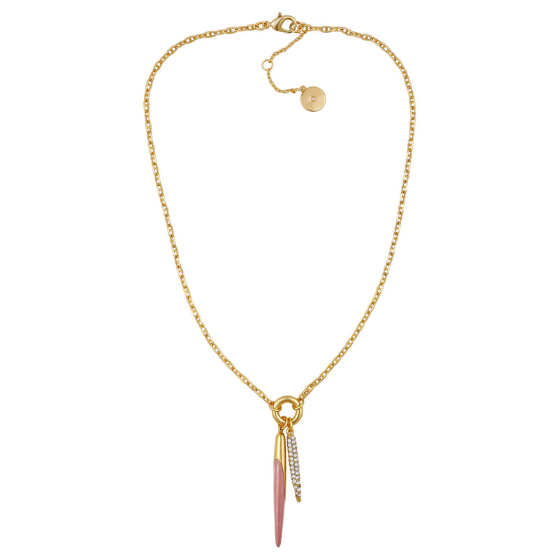 Double Pendant Necklace - Pink/Stone - Vince Camuto