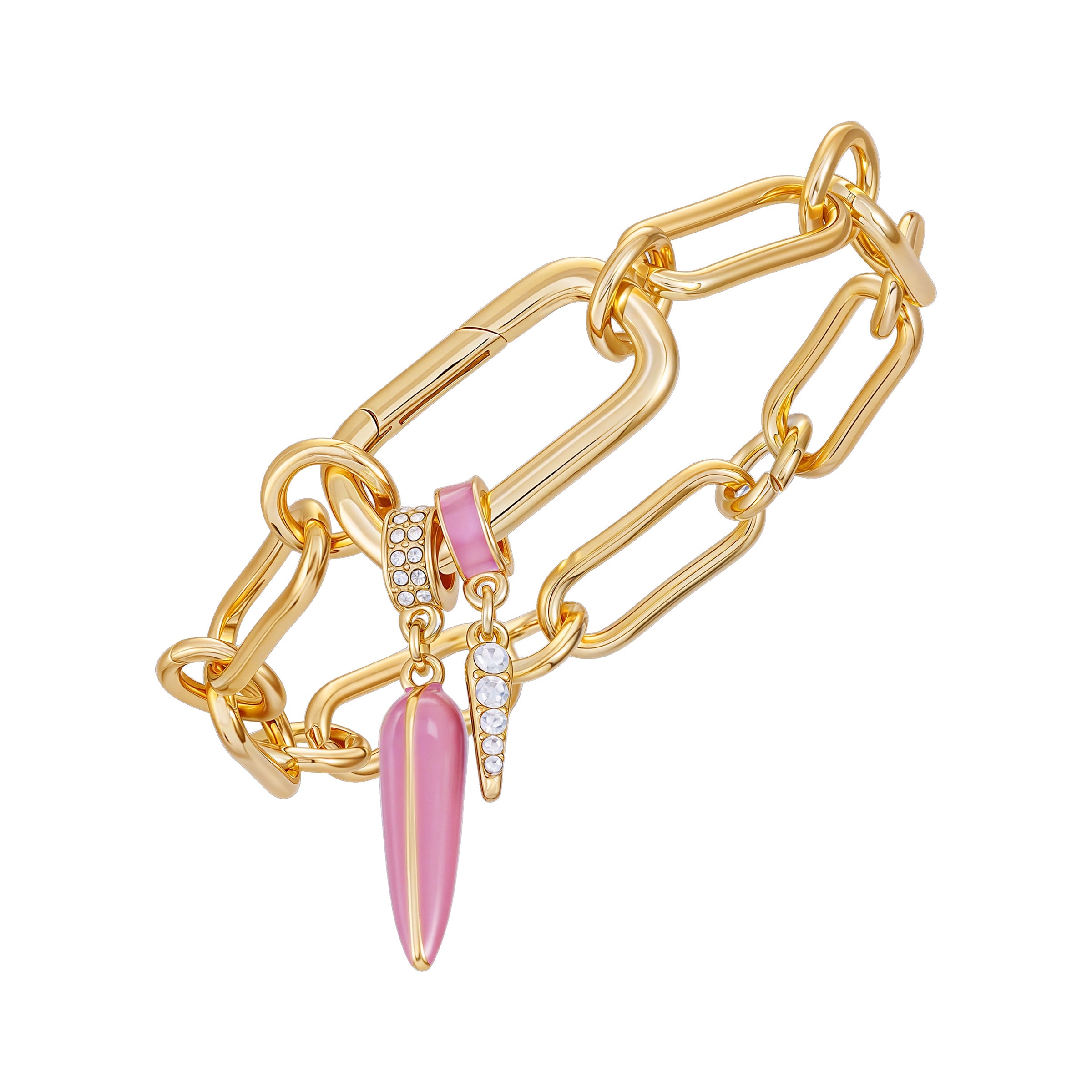 Pink And Pave Stone Bracelet - Gold Tone - Vince Camuto