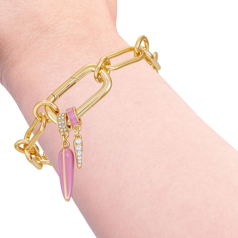Pink And Pave Stone Bracelet - Gold Tone - Vince Camuto