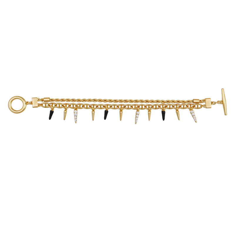 Crystal And Goldtone Multi Strand Bracelet - Gold Tone - Vince Camuto