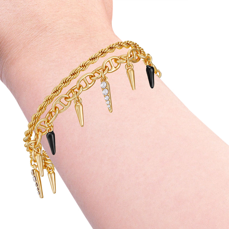 Crystal And Goldtone Multi Strand Bracelet - Gold Tone - Vince Camuto