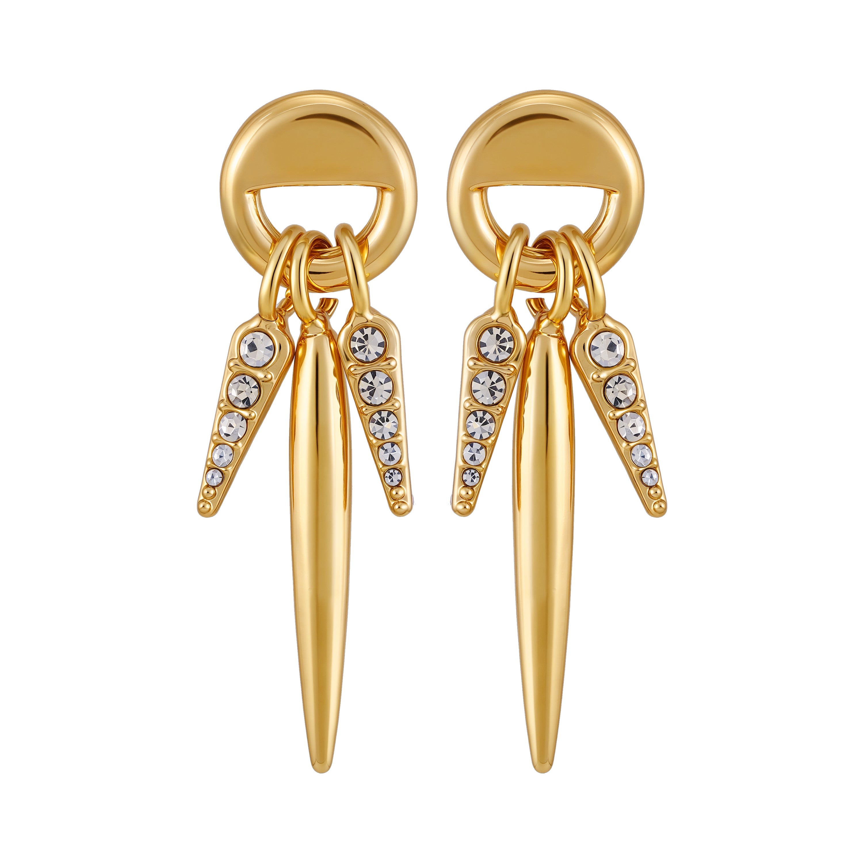 Black Enamel Hinged Bangle - Gold Tone - Vince Camuto