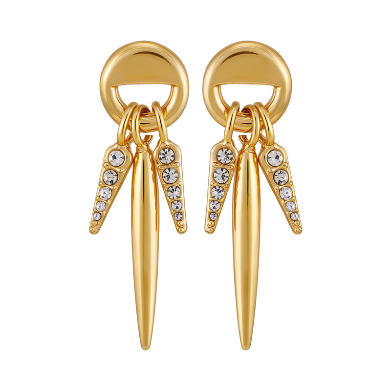 Black Enamel Hinged Bangle - Gold Tone - Vince Camuto