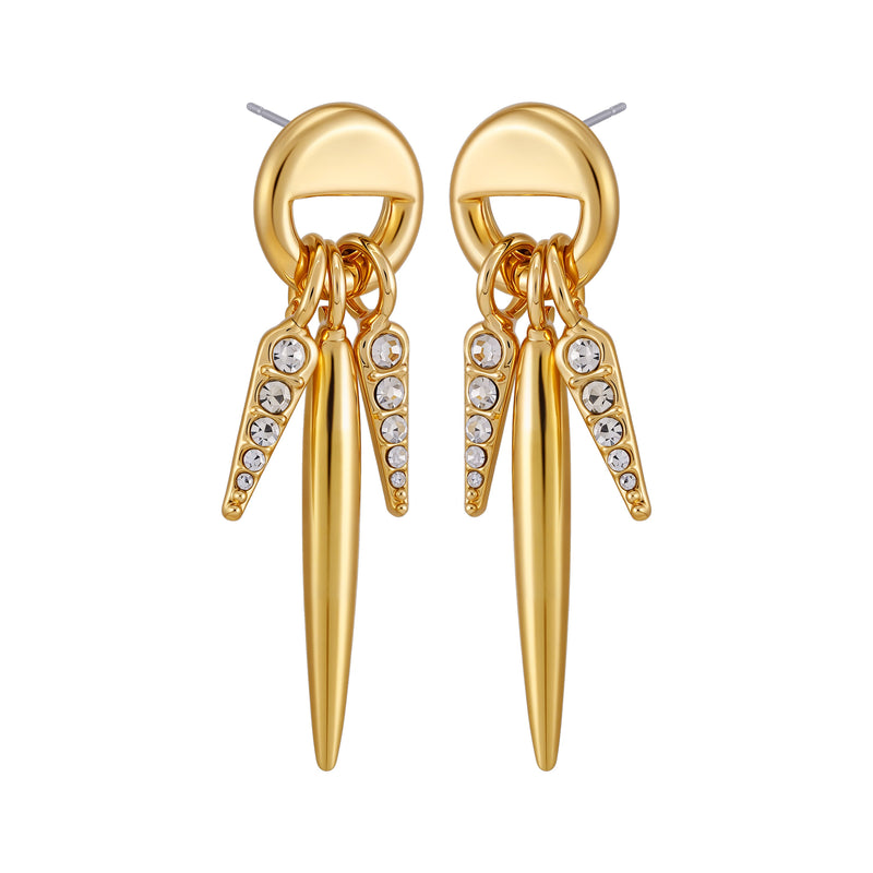 Black Enamel Hinged Bangle - Gold Tone - Vince Camuto