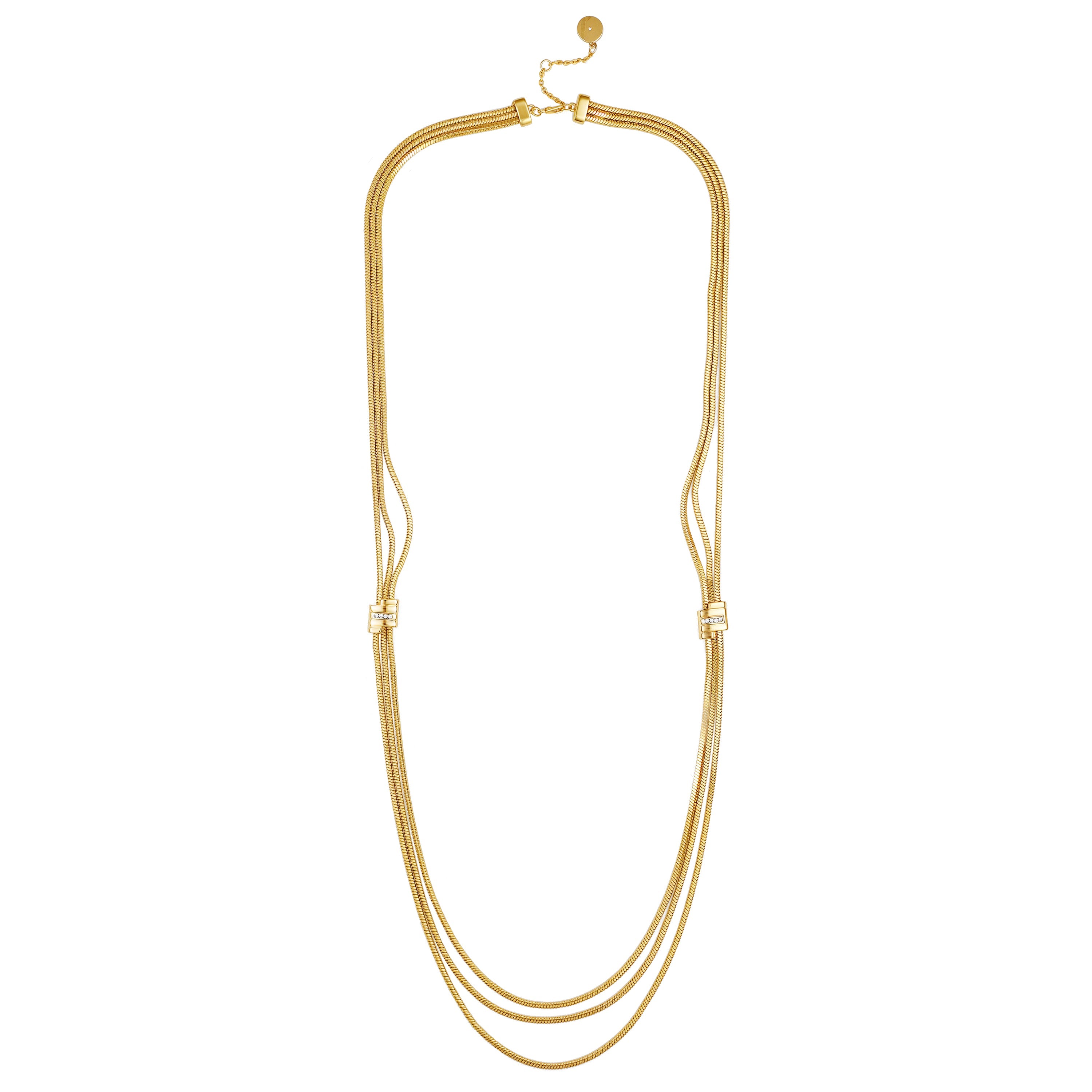 Multi Strand Goldtone Necklace - Two Tone - Vince Camuto