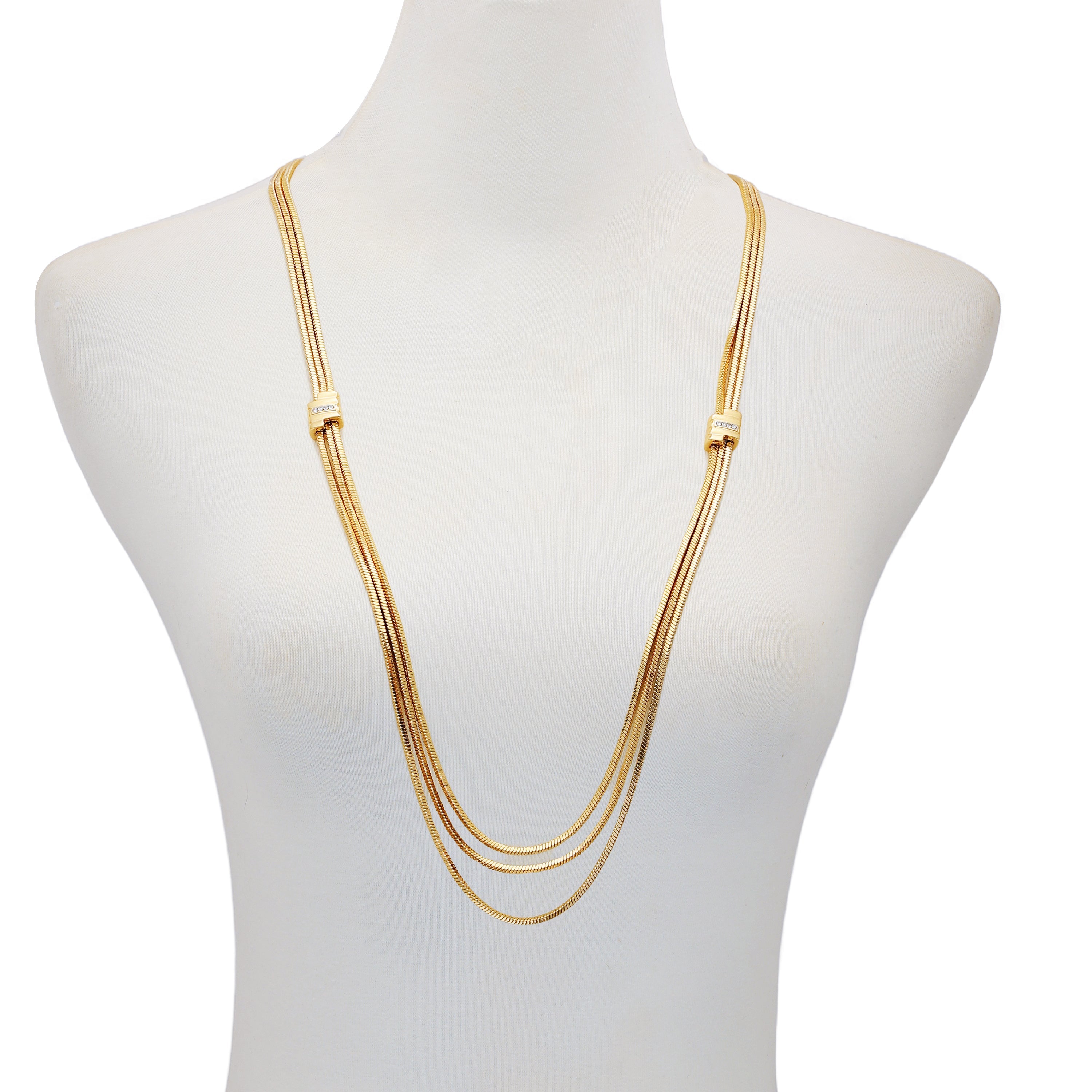 Multi Strand Goldtone Necklace - Two Tone - Vince Camuto