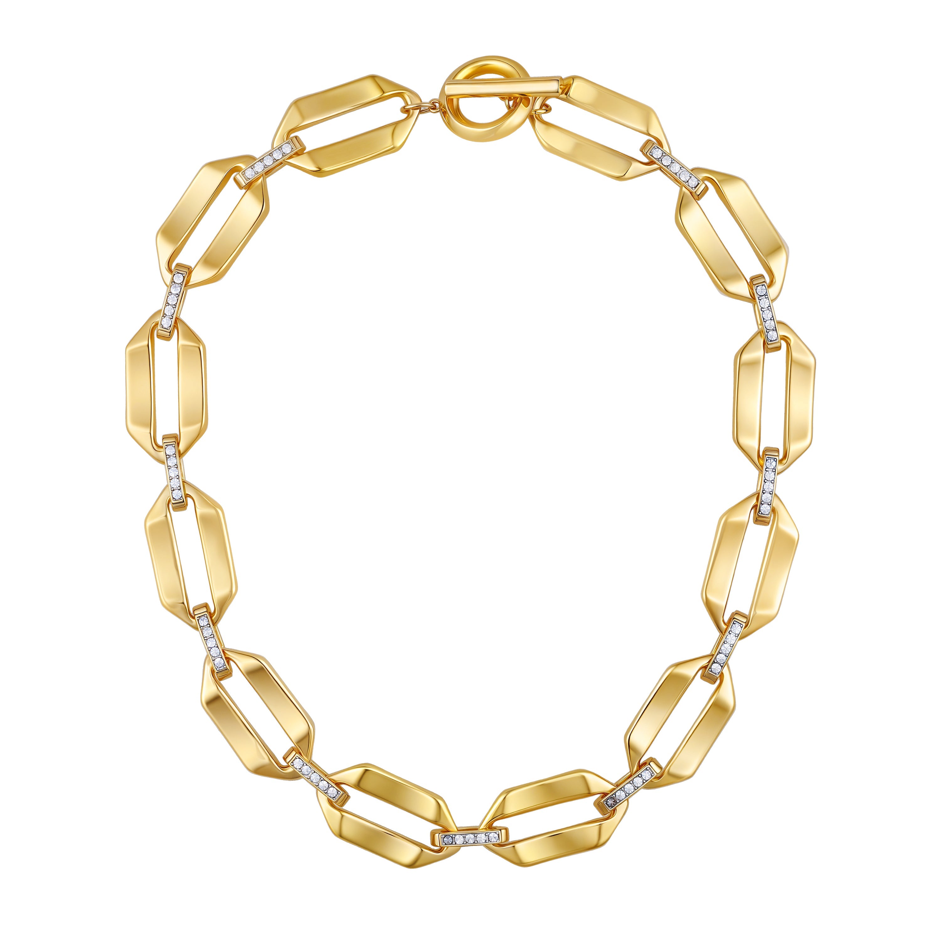 Statement Goldtone Link Necklace - Two Tone - Vince Camuto