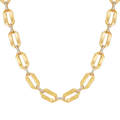 Statement Goldtone Link Necklace - Two Tone - Vince Camuto