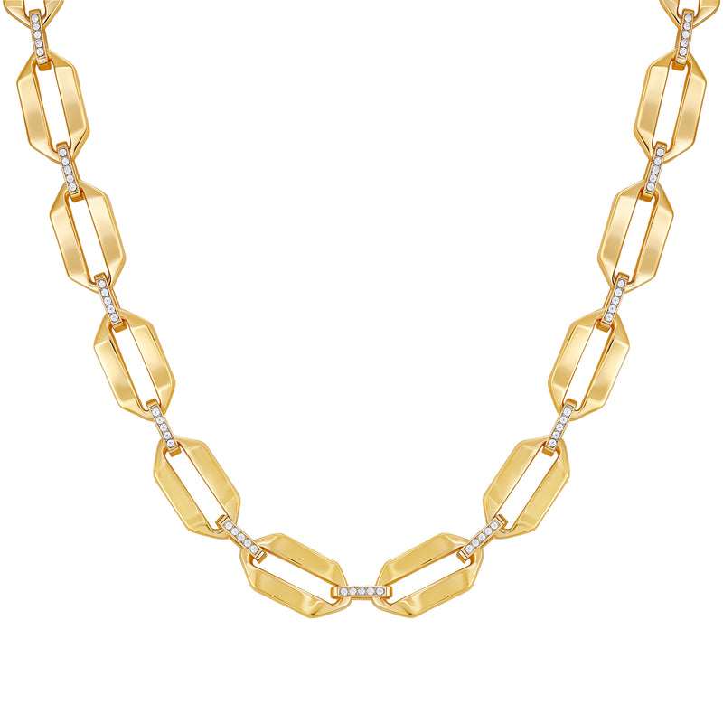 Statement Goldtone Link Necklace - Two Tone - Vince Camuto