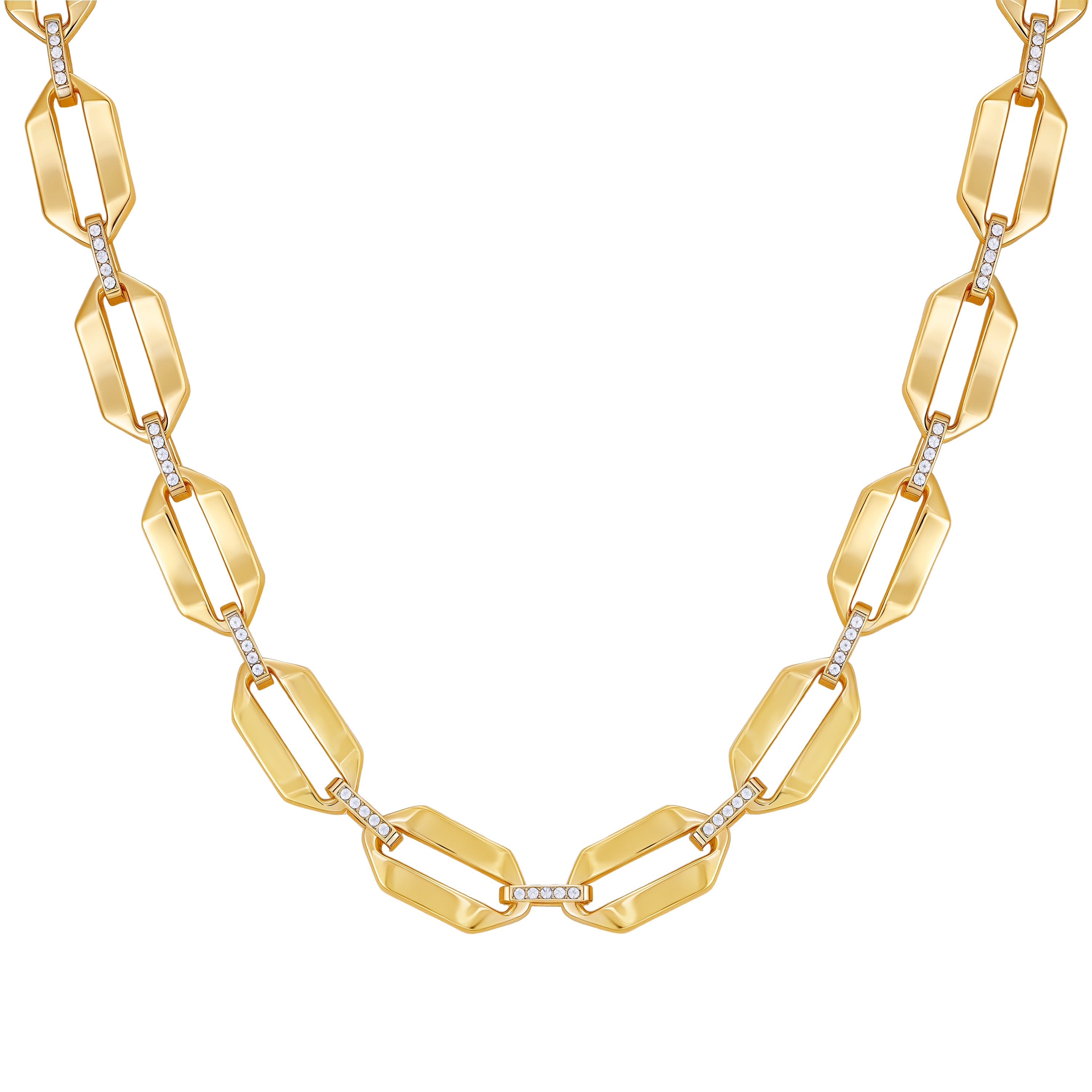 Statement Goldtone Link Necklace - Two Tone - Vince Camuto