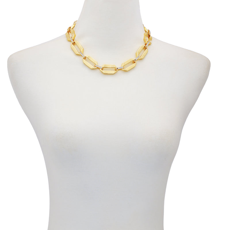 Statement Goldtone Link Necklace - Two Tone - Vince Camuto
